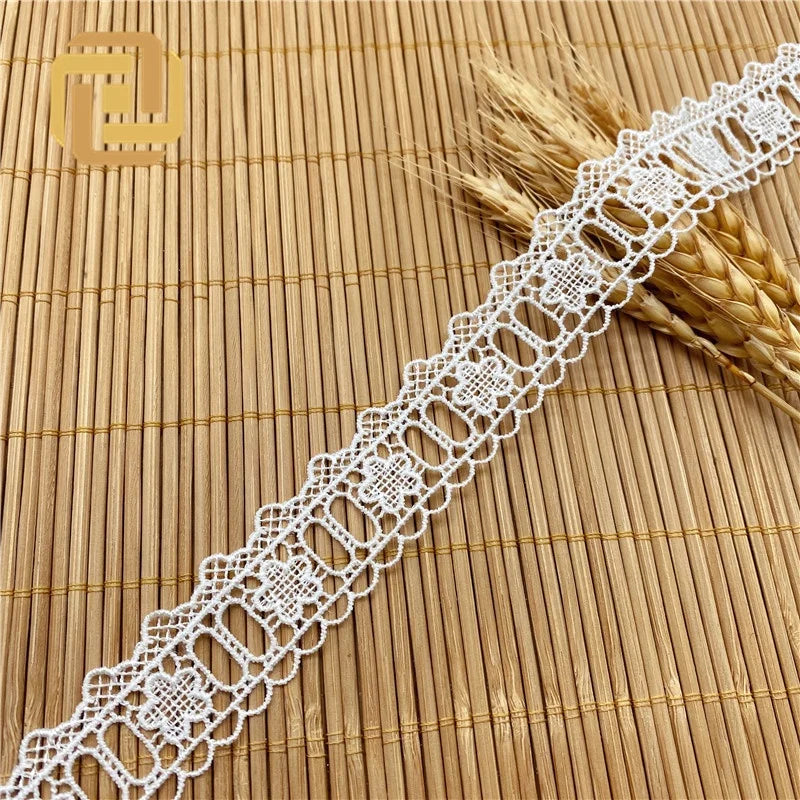 Women's Two-Sided Water-Soluble Embroidered Floret Lace 2.5cm Webbed Width for Clothing & Accessories for Shoes & Bags