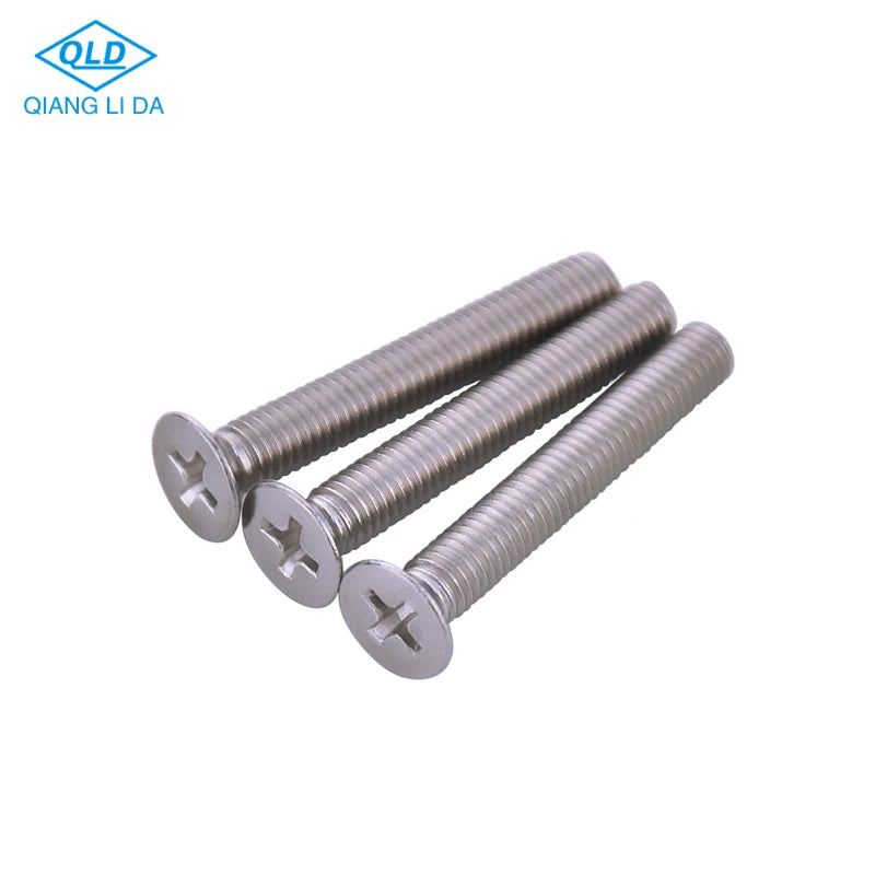 #2-56 #4-40 #6-32 #8-32 #10-24 #10-22 Metric Flat Head Bolts Phillips Stainless Steel SS304 316 Countersunk Machine Screws