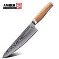 Amber Professional 67layers Vg10 Damascus Kitchen Knife Damascus Chef Knife 8 Inch Chef Knife with Olive Wood Handle