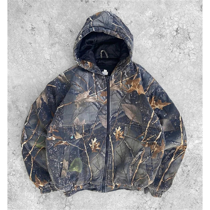 TOPSHOW Hoodie Manufacturer Customize Hunting Camouflage Hoodie Heavyweight All Over Digital Real Tree Printed Camo Hoodie Men