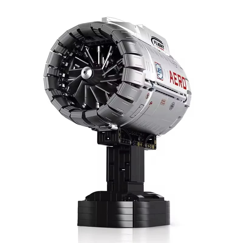 Reobrix 33019 Aviation Turbofan Engine Building Blocks Toys Aero Motor Puzzle Aassemble Bricks Kits