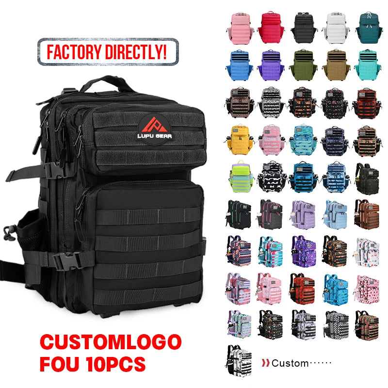 LUPU 25L Oxford Waterproof Unisex Fashion Backpack with Zipper Closure for Outdoor Hiking & Gym Use
