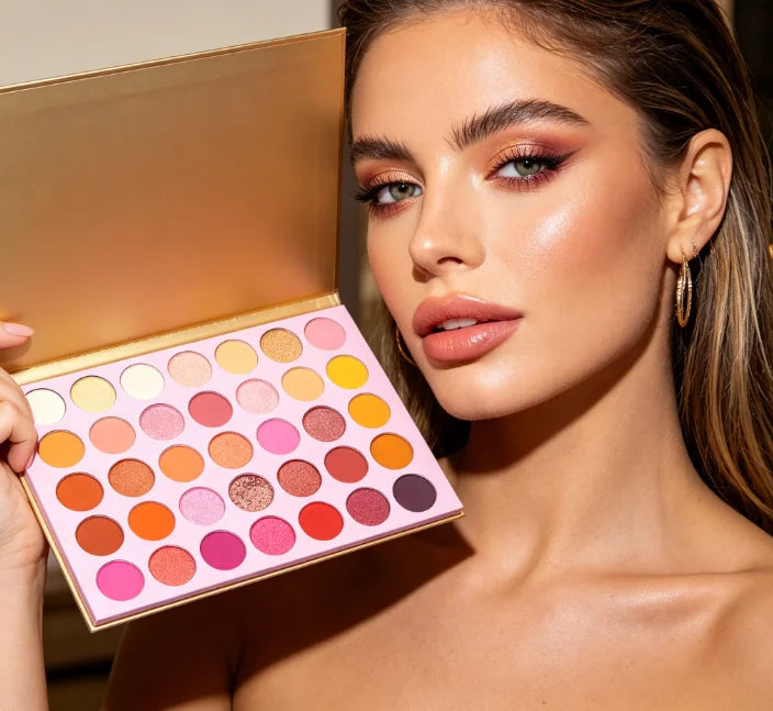 Private Label Matte Shimmer Creamy Eye Shadow Blendable Makeup Palette