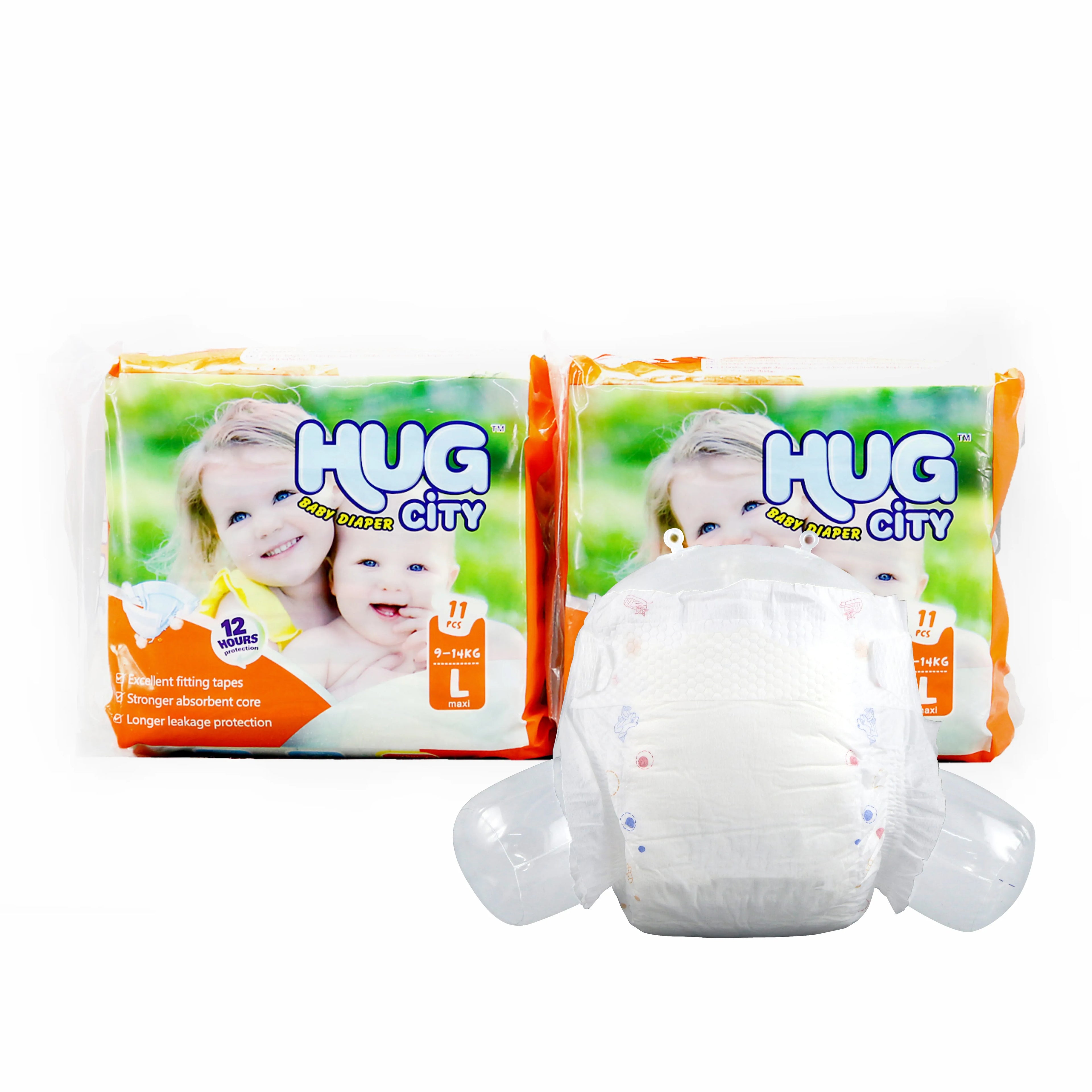 Free Sample Strong Parrot Diapers Disposable Cotton Breathable with 3D Leak Prevention for Babies ISO Certified