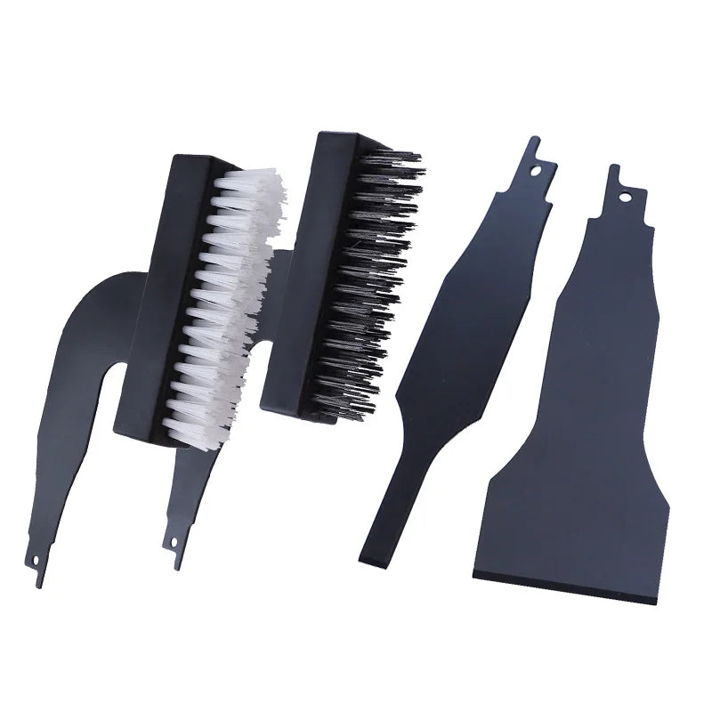 Reciprocating Saw Nylon Steel Brush Attachment Sabre Shovel Electric Cleaning for Efficient Rust Stubborn Stains Removal Tool