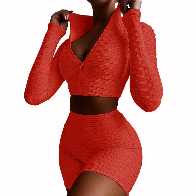 GC Conjuntos De Fitness Gym Women Fitness Clothing Sets Ropa Deportiva Para Mujer Two Piece Activewear Set Women