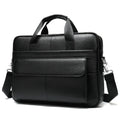 New Custom Logo Genuine Leather Casual Soft Briefcase Men Single Shoulder Messenger Bag Business Large-capacity Laptop Bag