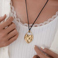 New Fashion Adjustable Locked Heart Stainless Necklace Titanium Women Jewelry Pendant