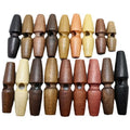Wholesale Single Hole Multi-color Wood Buttons Wooden Sewing Buttons for Overcoat Olive Coat