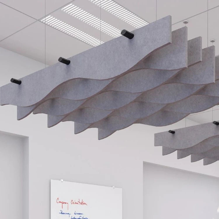 Decorative Acoustic Wall Ceiling Panel Suspended PET Acoustic Baffles Sound Insulation Noise Reduction in Commercial Buildings