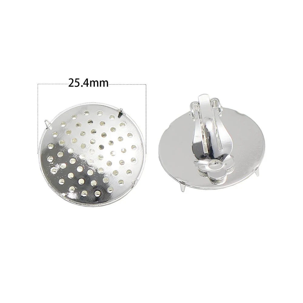 Beadsnice Ear Clip Earrings for Women Accessories 10pcs PerLot 25.4mm brass Color  ID 37616