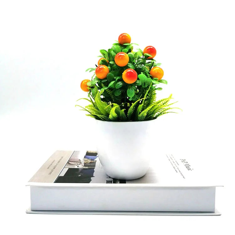 New Arrival Artificial Cherry Fruit Tree Bonsai Wedding Party Home Office Desk Bonsai Decor