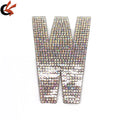 Large Rhinestone Sparkle Letter Patch Patches Iron on Alphabet Embroidery Sheet