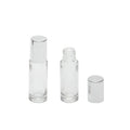 Wholesale 4ml 5ml 10ml Round Empty clear Glass Roll on Bottle Essential Oil Roller Bottle With Ball