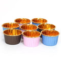 Aluminum Foil Cupcake Cups Disposable Muffin Liners  Baking Cups Cupcake Tip Pan Ramekin Holders Little Pudding Cups