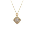 Wholesale 18K Real Gold With Natural Diamond Fine Jewelry Dancing Diamond Pendant Necklace for Women