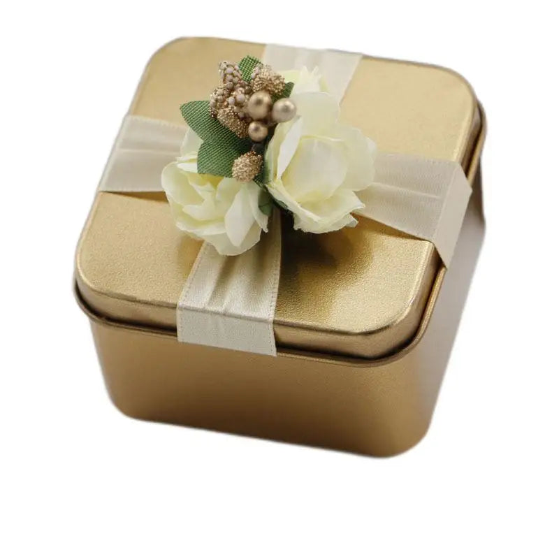 Custom Pattern Wedding Decorative Metal Container Empty Rectangular Square Heart-Shaped Tin Box Chewing Gum Bread Other Gifts