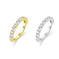 Qx Custom Gold Plated Luxury Fashion Fine Jewelry 925 Silver Zircon Rings for Women Valentine's Mother's Day Wedding Band Gift