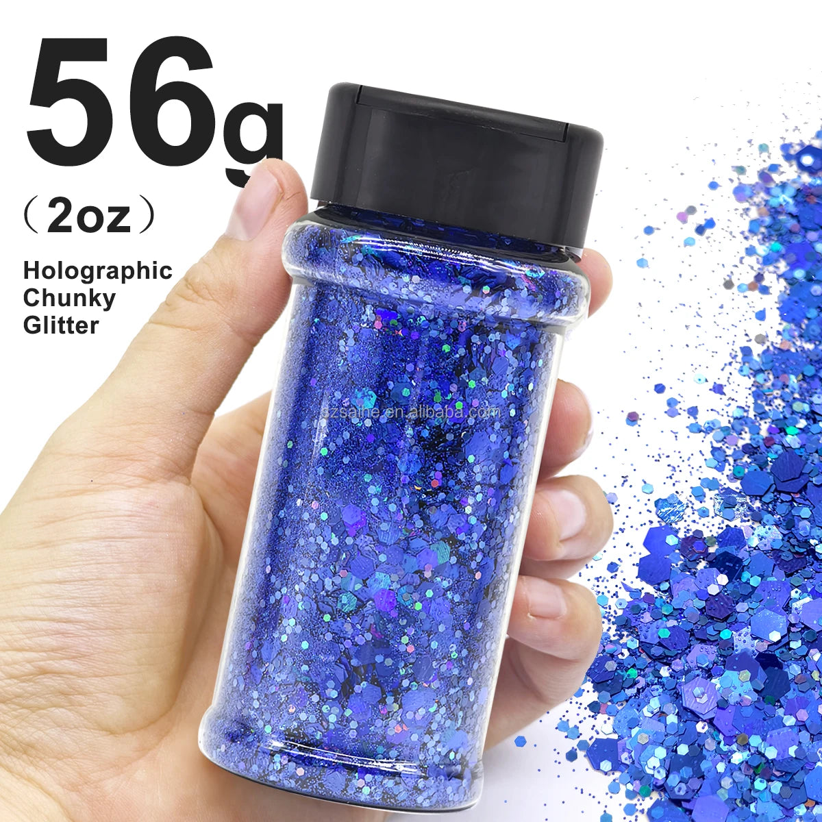 Wholesale 2oz 56g Shaker Pastel Chunky Glitter for Resin Arts Crafts Body Face Nail Tumbler Glitter Fast Shipping