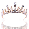 Korean Pearls Rhinestones Wheat Ears Bridal Wedding Crown Headdress Princess Crown Hollowed Crystal Alloy Tiaras