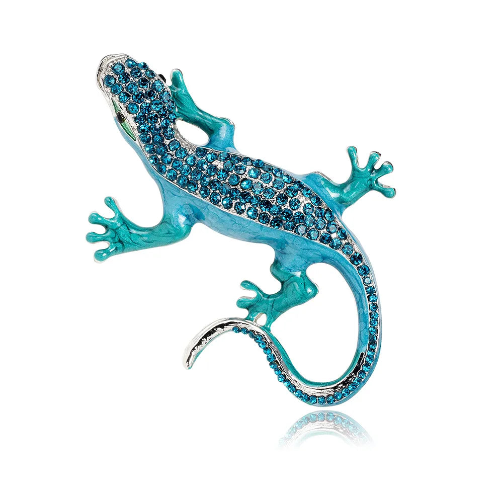 DRAL1033 Fashion Enamel Lizard Brooch Women Animal Brooch European and American Jewelry Wholesale