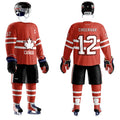 Custom Sublimation Ice Hockey Uniforms and Jerseys Customizable Team Names 100% Polyester Digital Print Made in China