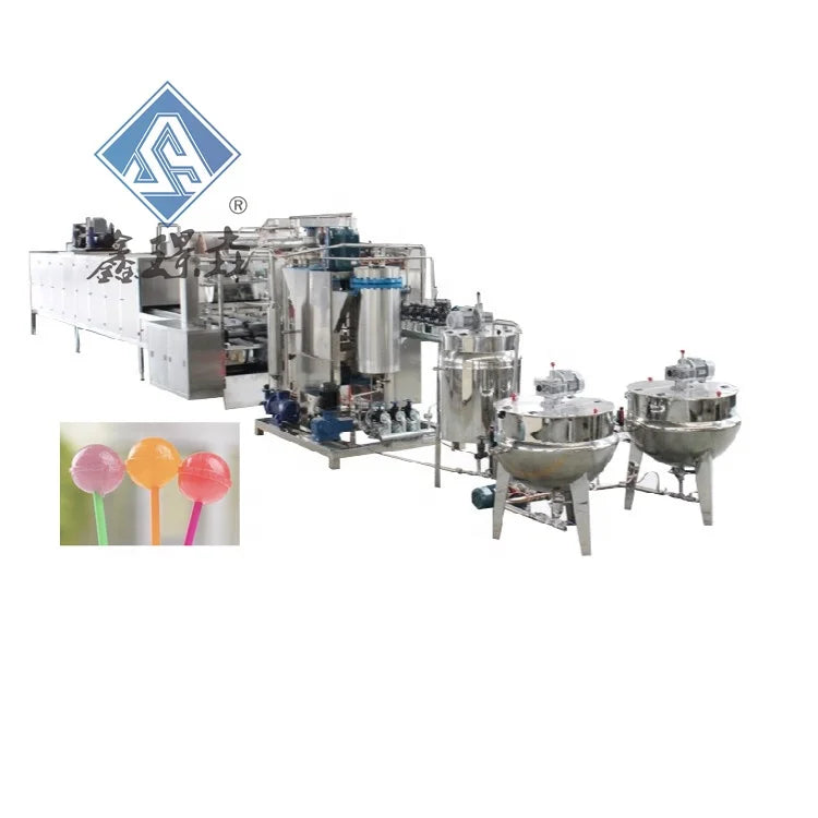 Factory Industrial Commercial High Production Fully Automatic Hard Candy Fruit Candy Lollipop Fully Automatic Production Line