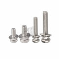 304 Stainless Steel Three-combination Screw Cross Pan Head Combination Screw Pan Head Three-combination Screw M3 M4 M5 M6