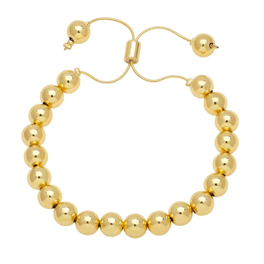MIENTER Wholesale New Trends Women Beads for Bracelet Making Fashion Luxury Lady Gold Plated Adjustable Bracelet for Woman