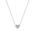 Simple Jewelry 26 Initial Letter Alphabet Pendant Solid Silver 925 Sterling Silver Heart Necklace