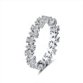 Wholesale Fine Jewelry Cubic Zirconia Eternity Cz Stone Rings Promise for Women 925 Sterling Silver Ring