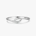 Ailmay Genuine 925 Sterling Silver Jewelry Elegant Sparkle CZ Interwoven Ring for Women Minimalist Fine Jewelry New Style