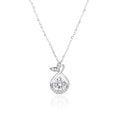Trendy Fashion Jewelry Manufacturer Mirror Polished Silver 925 Sterling Silver Chain for Men and Women Zircon Pendant Necklace