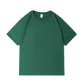 O-Neck Short Sleeve Woven Summer Couples' 3D Printed Pattern Silk Screen 230g Combed Cotton Cylinder Seamless T-Shirt