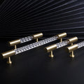 Hot Sale Gold Silver clear Pull Kitchen Cabinet Acrylic Handle Brass