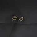 Minimalist Earring Gold Color Knot Heart Stud Earrings for Girls
