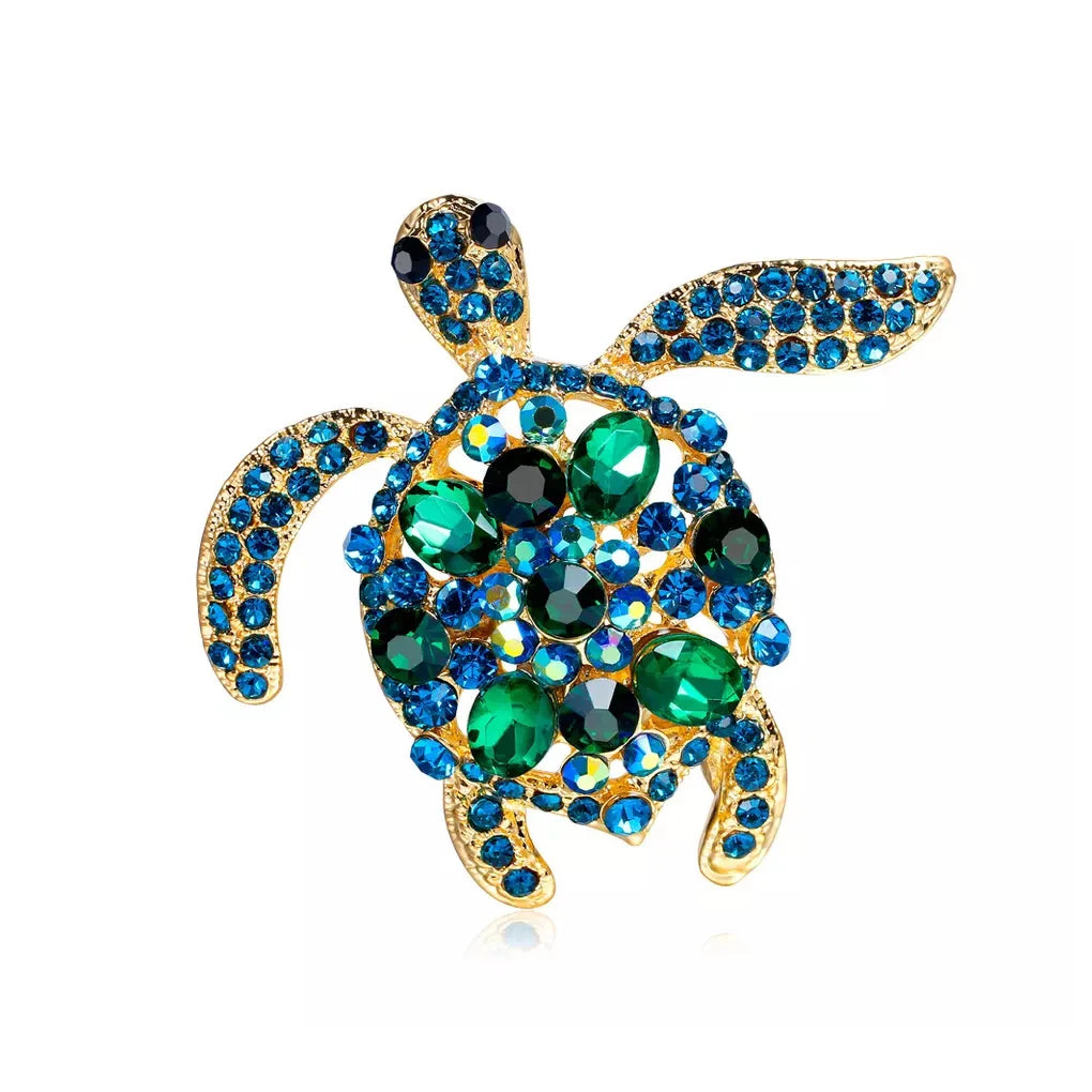 Wholesale Gold Metal Rhinestone Turtle Brooch Pin Fashion Animal Brooch