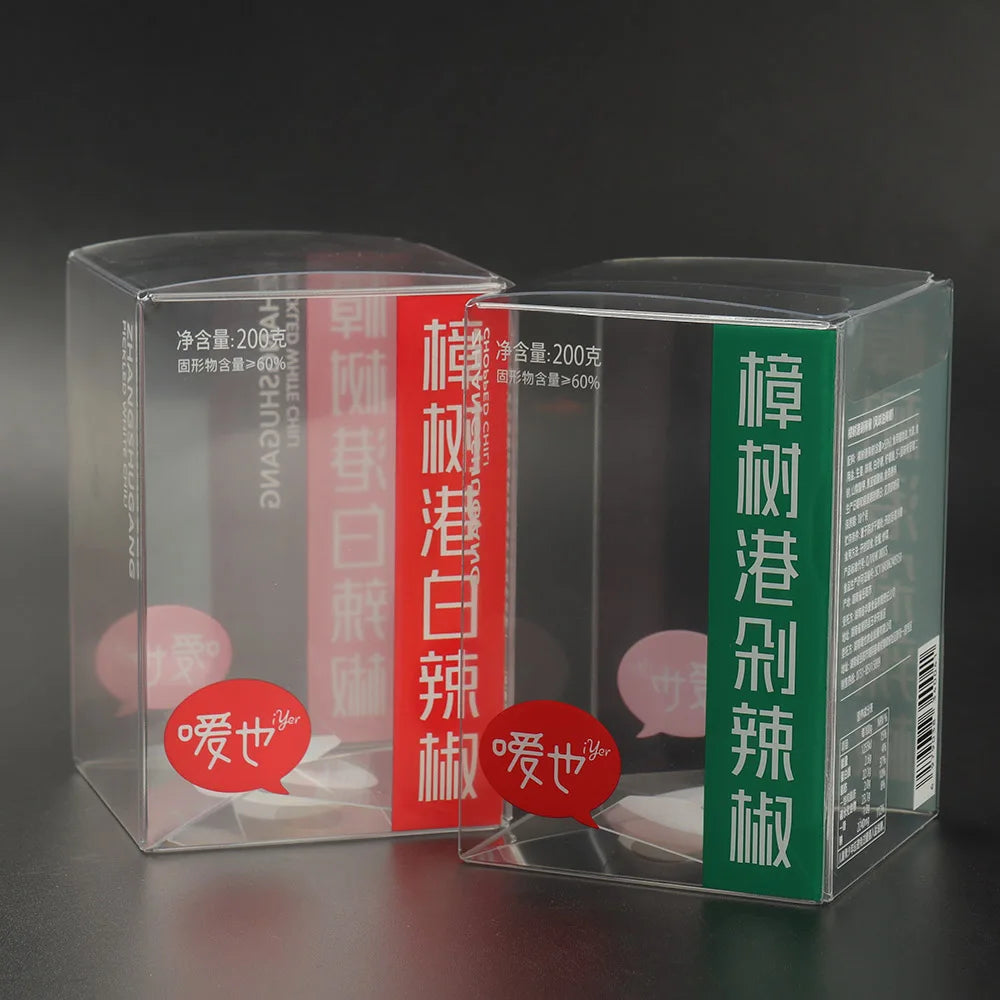 Eco-friendly Customized Boxes Print Folding Clear Box Packaging PET PVC Box Packaging Food Box