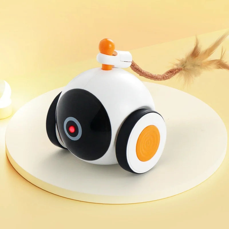 Evernew Modern Classic Eco-Friendly Magic Wheel Teasing Toy Cats Smart Kitten Racing Car Small Plastic Electric Space Christmas