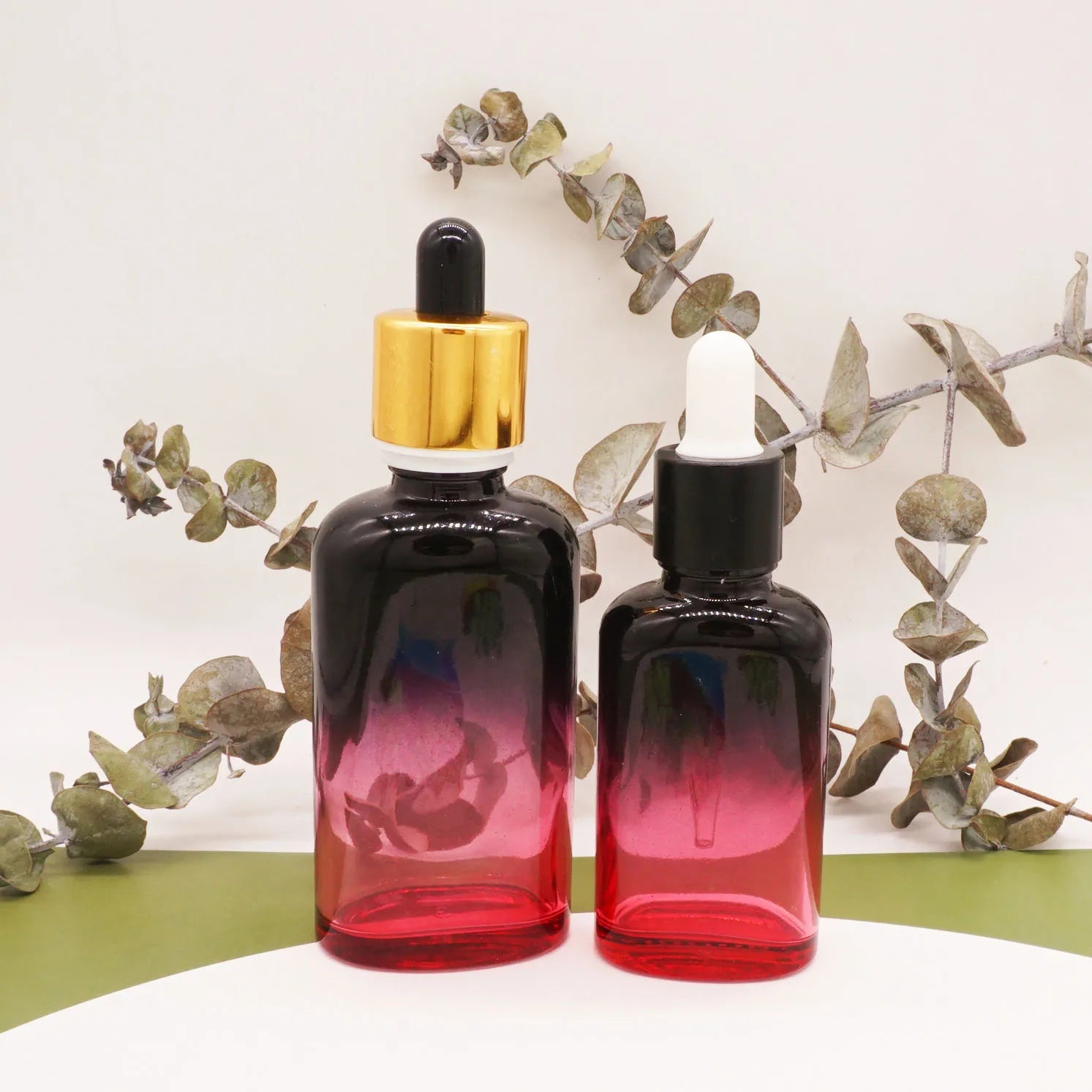Luxury Skincare Cosmetic 30ml Serum Bottle 15ml with UV Gold Lid