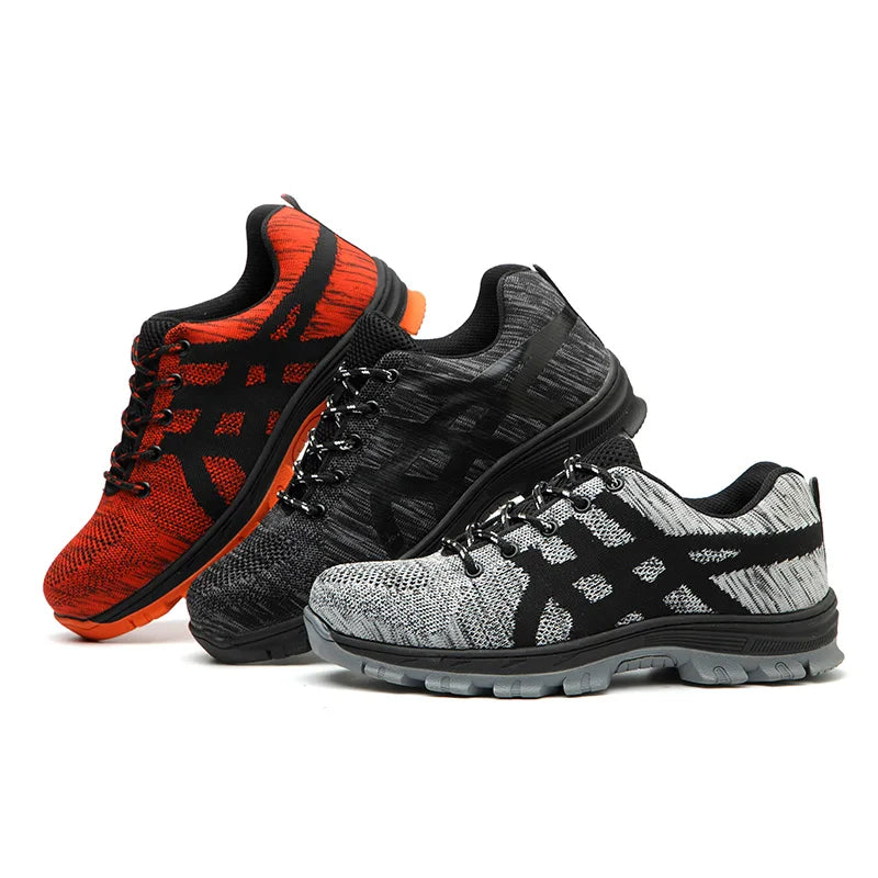 701-4 Factory  Steel Toe Colorful Safety Shoes Fashion Breathable Anti-piercing Work Shoes for Industry Construction