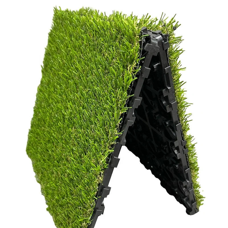 Puzzle Artificial Grass Suspension Artificial Grass Tile Turf