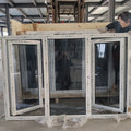 Double Pane Hurricane Impact Upvc Vinyl Casement windows With Tinted Glass for Bahamas