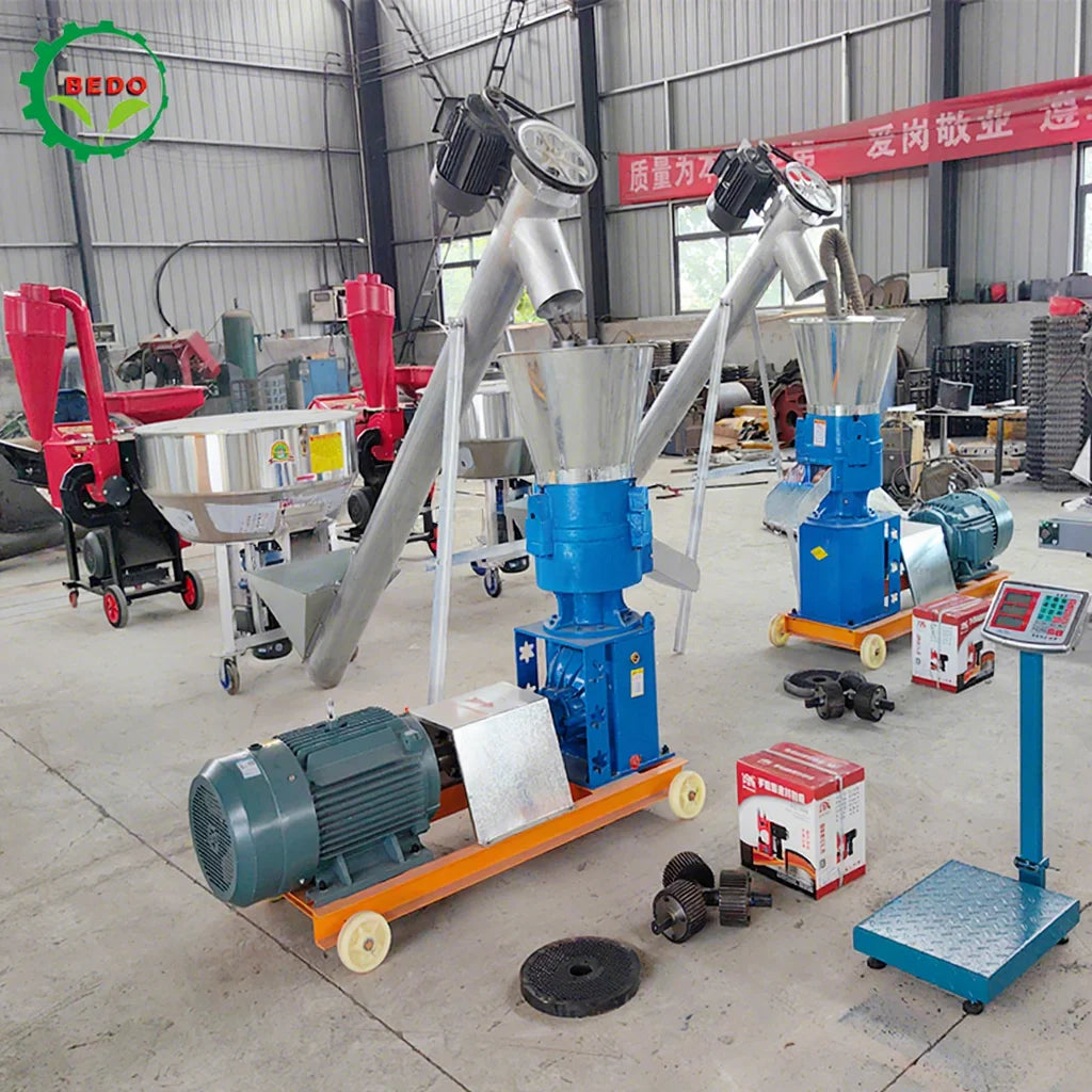 CE Poultry Animal Feed Pellet Mill Hammer Mill With Motor Professional Feed Pelletizer Mill Machine
