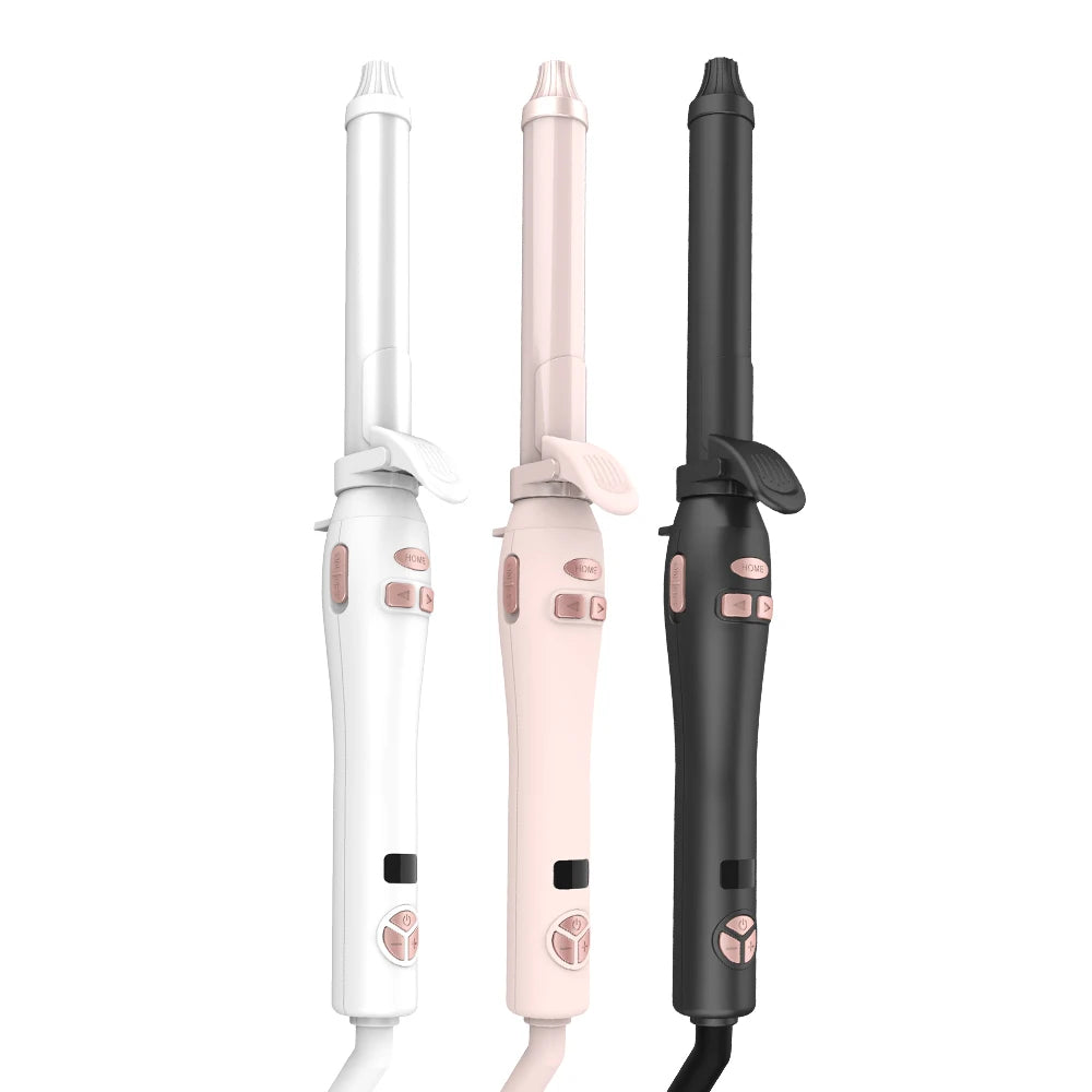 3 in 1 Ceramic Ionic Magic Beach Wave Led Display Interchangeable Tube Hair Curler