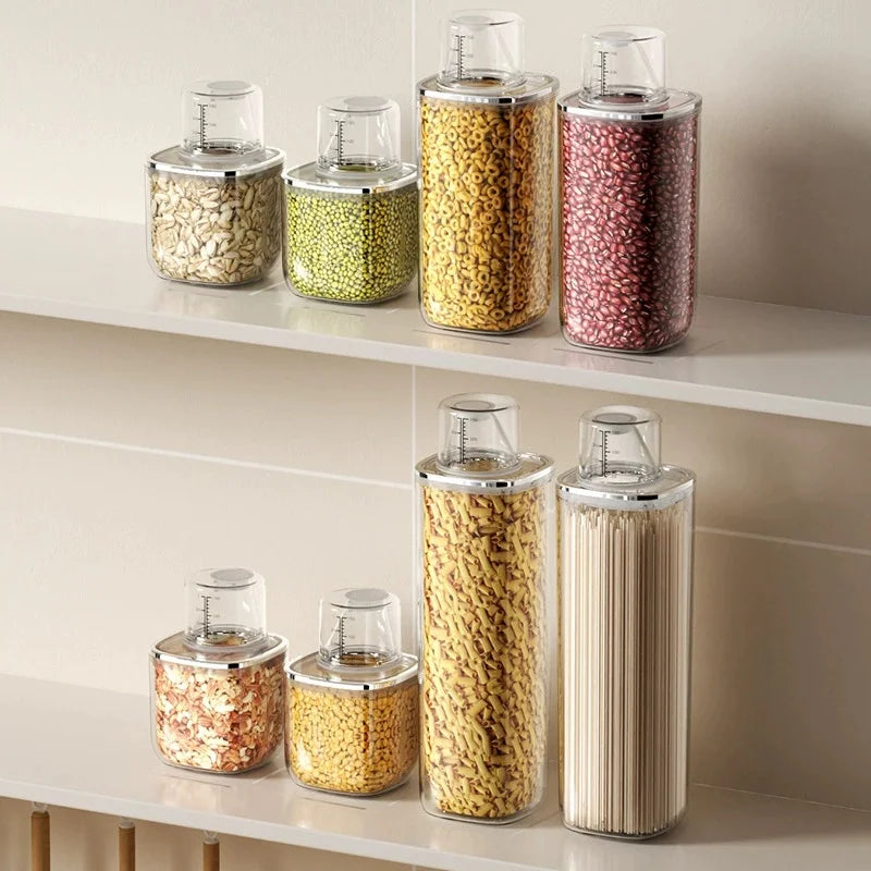 OWNSWING Washing Powder Storage Container Liquid Detergent Jug with Measuring Cup Plastic Dry Food Storage Container
