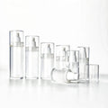 Eco-Friendly 100/80/60/50/30/20/15ML PETG Vacuum Lotion Cosmetics Pump Hot Stamping Bottle for Skin Care Serum & Shampoo