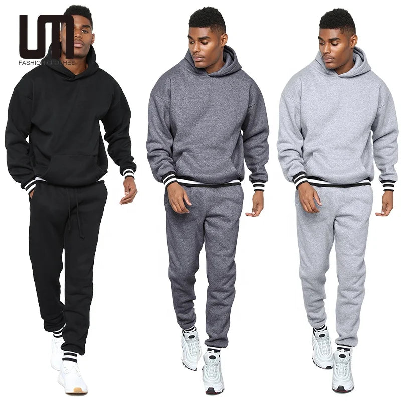 Liu Ming Custom Logo 2025 Trending Autumn Men Tracksuit 2 Pieces Hoodie Pants Sportswear Gym Fitness Jogging Sweatsuit Suit