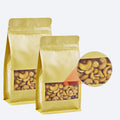 Resealable Recyclable Smell Proof Moisture-Proof Snack Candy Dried Fruit Nuts Food Packaging Bag Brown Kraft Paper Household