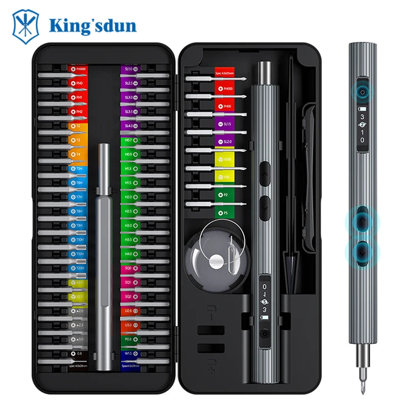 Factory Price 58 in 1 DIY Electric Precision Screwdriver Set 500mAh LithiumBattery Digital Power Screwdriver with LED Work Light